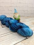 blue tonal sock yarn